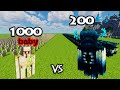 1000 Baby Iron Golems Vs 200 Wardens | Minecraft