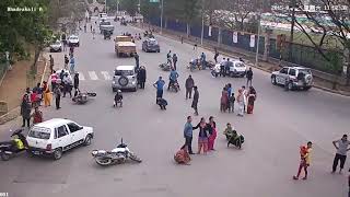 Nepal Earthquake CCTV footage Bhadrakali Gate Kathmandu 25 April 2015