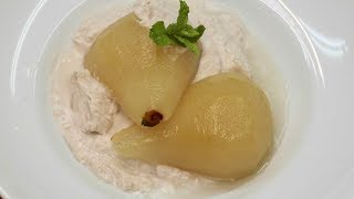 Poached Pears and Mascarpone Cream with Michael's Home Cooking