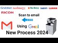 Scan to email setup using gmail in Ricoh or any Brand | Scan to email in Ricoh printer.