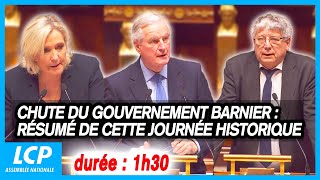 Chute du gouvernement Barnier : résumé de cette journée historique à l’Assemblée nationale