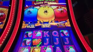 600 SPINS ON RICH LITTLE PIGGIES Popped lots of pigs walked away with a profit Let's Get Spinning