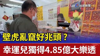 壁虎亂竄好兆頭? 幸運兒獨得4.85億大樂透