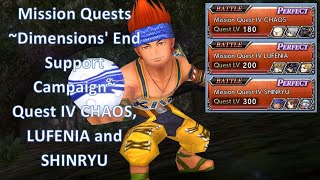 DFFOO Mission Quest IV SHINRYU, LUFENIA and CHAOS