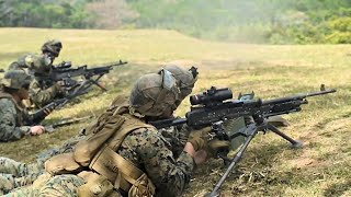 Marines Conduct Machine Gun Range On Camp Hansen