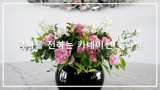 감사의 마음을 전하는 카네이션 꽃다발 핸드타이드 부케 만들기