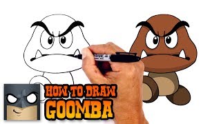 How to Draw Goomba | Super Mario Bros