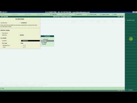 GST in Tally ERP 9 Release 6 - Tax Rate Setup & GST No GST in Tally ERP 9 Release 6 - Tax Rate Setup & GST No