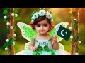 Independence Day Dpz | Cute little girls 14th August images | Pakistan independence day photos |Love