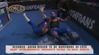 CMLL - GALAXY-ÚLTIMO DRAGONCITO-SHOCKERCITO  VS  KALIGUA-PEQ. MAGIA-ANGELITO/ARENA MÉXICO/15-11-24