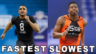 Slowest \u0026 Fastest: Top 10 Starting QB's 40-Yard Dash Times!