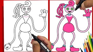 How To Draw MOMMY LONG LEGS - POPPY PLAYTIME