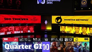 100 vs DIG - Game 1 | Quarter Final LCS 2022 Lock In Playoffs | Evil Geniuses vs Dignitas G1