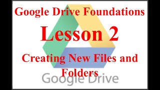 Creating New Files and Folders in Google Drive (Lesson 2)
