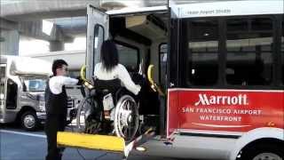 Shuttle Bus in Sun Francisco by Wheelchair Walker　車椅子でシャトルバスinサンフランシスコ