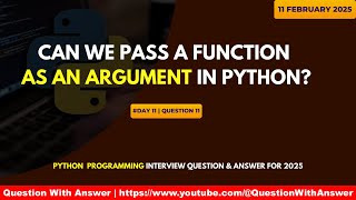 can we pass a function as an argument in python? | Python Higher-Order Functions Explained