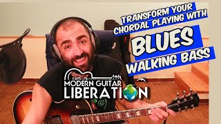 Blues Walking Bass mixed with CHORDS!