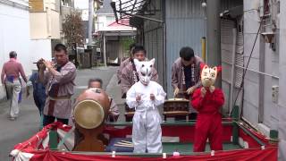 ところざわまつり2014 金山町囃子連と子供の稲荷