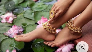 lastest Wedding bridal silver /gold Anklets/kolusu 2020 tenty collection