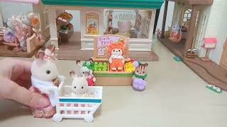 Unboxing Calico Critters Sylvanian Families Baby Trio Fruits Set🍇🍓🍊 and Shopping🛍️ for \