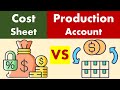 Differences between Cost Sheet and Production Account.