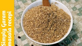 Garam masala recepi_____Only 4 ingredients to make gram masala with v good fragrance