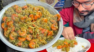 Eating Lunch(Rice \u0026 Prawn Potato Vaji) With Friends at Ammajan Hotel