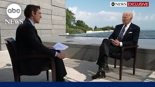David Muir interviews Pres. Biden at Normandy American Cemetery on 80th annivers