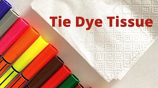 How to Tie Dye Tissue ｜ Creative Painting｜ 扎染纸巾 ｜ 趣味绘画