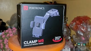 First!  Review of Portronics Clamp M5. Best car mobile holder under Budget. #portronics