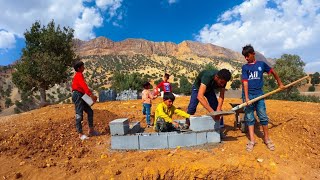 Nomadic Family Life: Spring Cleaning \u0026 Building a Home with Cement Blocks