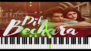 DIL BECHARA - TITLE TRACK | Piano Tutorial (with MIDI/Sheet) | Bollywood | Rishabh DA