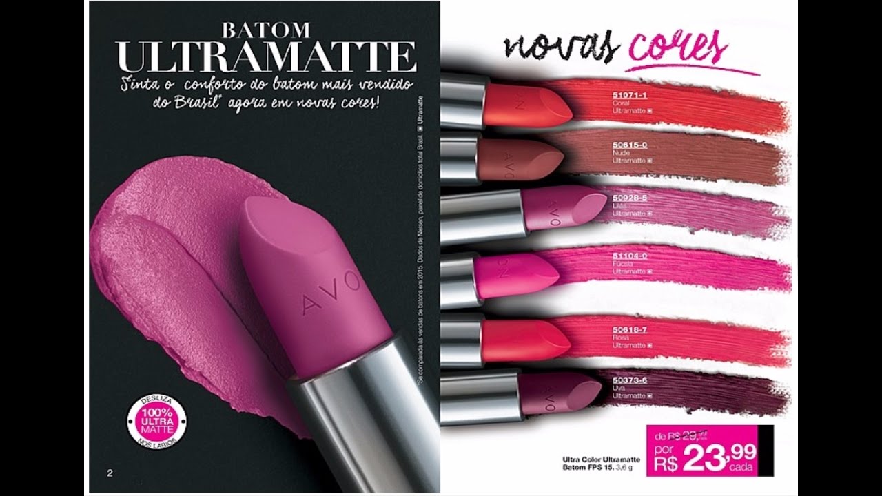 Novas Cores Batom Ultramatte Avon | Batom Ultramatte Avon - YouTube