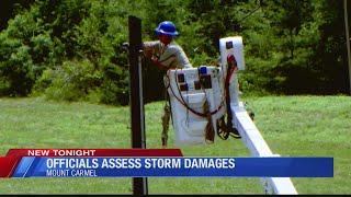 Mt. Carmel residents clean up after storms