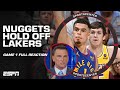 🚨 GAME 1 FULL REACTION 🚨 Nuggets hold off Lakers' comeback 👀 MPJ the difference maker? | SC