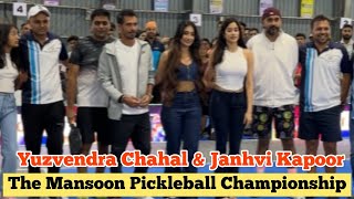 Charming Janhvi Kapoor with Cricketer Yuzvendra Chahal Launching The Mansoon Pickleball Championship