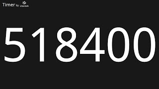 518400 Second Countup Timer