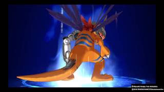 DIGIMON STORY CYBER SLEUTH - MetalGreymon Digivolution to WarGreymon!!