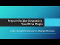 How To Import Complete Sections On Multiple Targets- Popover Builder Responsive WordPress Plugin