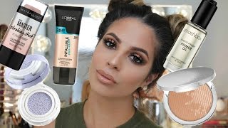 Testing NEW Makeup First Impressions tutorial DRUGSTORE & HIGHEND