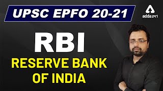 UPSC EPFO 2020-21 | RBI (Reserve Bank Of India)