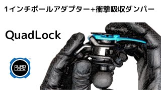 QuadLockクアッドロック1インチボール+衝撃吸収ダンパーで安心。