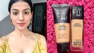 Maybelline Fit Me vs. Fit me! Natural Buff vs. Natural Beige for Indian/Medium/Olive Skin Tone