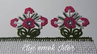 Tüm dünyada tığ oyası seven herkesin gözdesi olacak✅ Yeni tasarım havlu kenarı modelim! #crochet