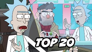 Rick and Morty Gravity Falls Scenes - TOP 20 Easter Eggs
