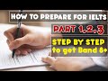 How to prepare for IELTS Speaking parts 1,2,3 | Step by step to get Band 8+