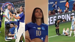 Messi Wife's Antonela Emotional Reaction To Messi Injury And Winning Copa America🏆️