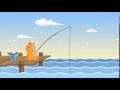 Fishing Cartoon Cat. After Effects Project on Videohive.net