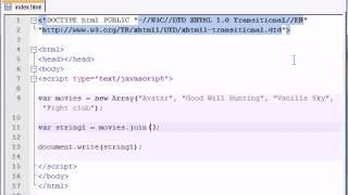 31 Array to String, Join, Pop, Push