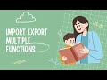 How to Export and Import Multiple Functions between JavaScript Files on YouTube.